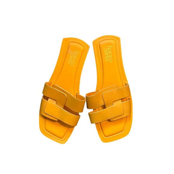 Franco Sarto Women's Peange Leather Caprislide Slide Sandals Size 10 - Picture 4 of 8